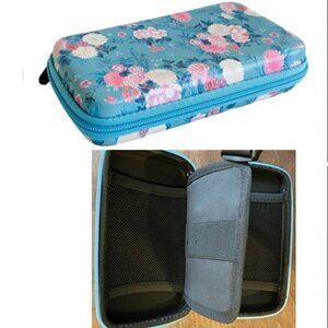 Floral Travel Essential Supply Clam Shell Case​​​​​​​​​​​​​